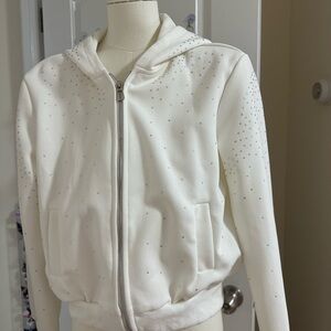 Women's White Hoodie Jacket